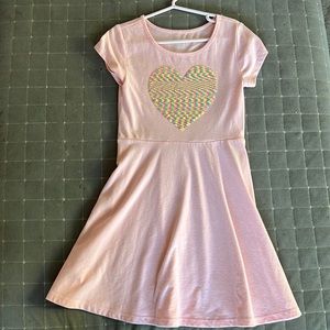 Children’s Place Heart Sequin Skater Dress